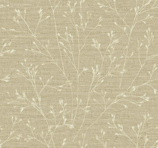 TH90305 botanical textured vinyl wallpaper from the Fibers and Threads collection by Seabrook Designs