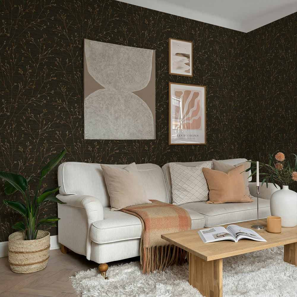 
                  
                    TH90306 botanical textured vinyl wallpaper sofa from the Fibers and Threads collection by Seabrook Designs
                  
                