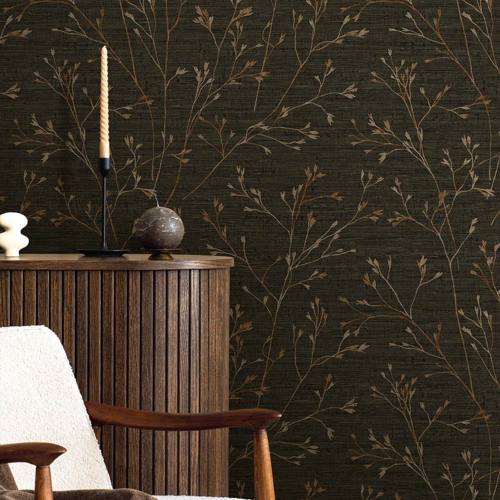 
                  
                    TH90306 botanical textured vinyl wallpaper entryway from the Fibers and Threads collection by Seabrook Designs
                  
                
