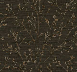 TH90306 botanical textured vinyl wallpaper from the Fibers and Threads collection by Seabrook Designs