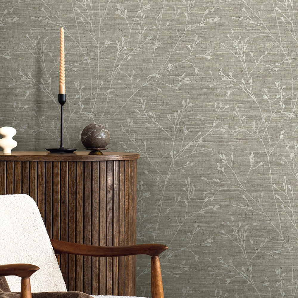 
                  
                    TH90307 botanical textured vinyl wallpaper entryway from the Fibers and Threads collection by Seabrook Designs
                  
                