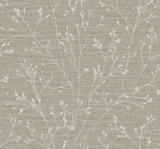 TH90307 botanical textured vinyl wallpaper from the Fibers and Threads collection by Seabrook Designs