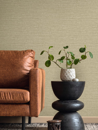 TH90405 Fibers and Threads Wilslow Faux Weave Embossed Vinyl Unpasted Wallpaper Living Room from Say Decor