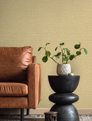 TH90415 Fibers and Threads Wilslow Faux Weave Embossed Vinyl Unpasted Wallpaper Living Room from Say Decor
