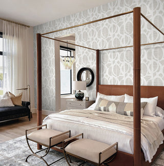 TH91700 abstract wallpaper bedroom from the Fibers & Threads collection by Seabrook Designs