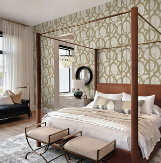 TH91705 abstract wallpaper bedroom from the Fibers & Threads collection by Seabrook Designs