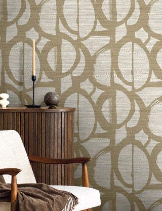 TH91705 abstract wallpaper entryway from the Fibers & Threads collection by Seabrook Designs