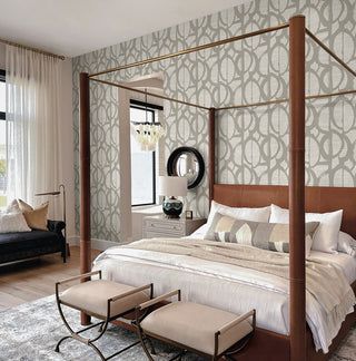 TH91708 abstract wallpaper bedroom from the Fibers & Threads collection by Seabrook Designs