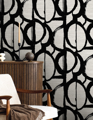 TH91710 abstract wallpaper accent from the Fibers & Threads collection by Seabrook Designs