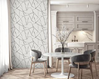 TH91900 abstract textured vinyl wallpaper dining room from the FIbers and Threads collection by Seabrook Designs