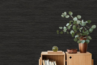 TH92100 faux grasscloth textured vinyl wallpaper decor from the Fibers and Threads collection by Seabrook Designs