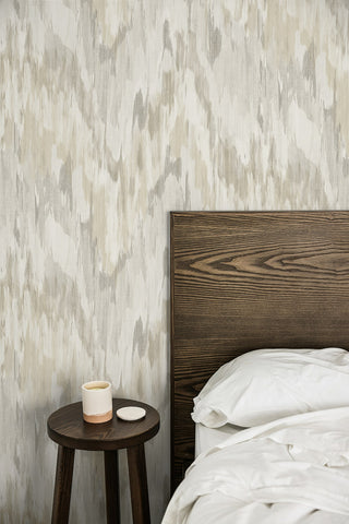 TH92407 watercolor stringcloth wallpaper bedroom from the Fibers and Threads collection by Seabrook Designs