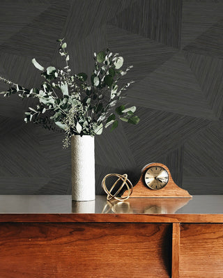 TH92500 geometric textured wallpaper decor unpasted vinyl from the Fiber and Threads collection by Seabrook Designs