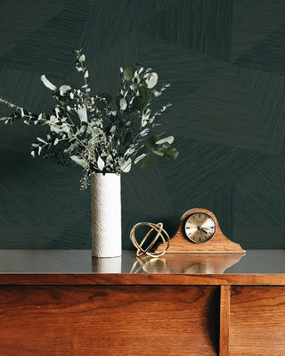 TH92504 geometric textured wallpaper decor unpasted vinyl from the Fiber and Threads collection by Seabrook Designs