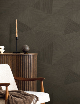 TH92506 geometric textured wallpaper living room unpasted vinyl from the Fiber and Threads collection by Seabrook Designs