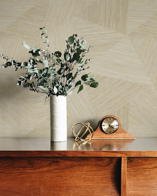 TH92507 geometric textured wallpaper decor unpasted vinyl from the Fiber and Threads collection by Seabrook Designs