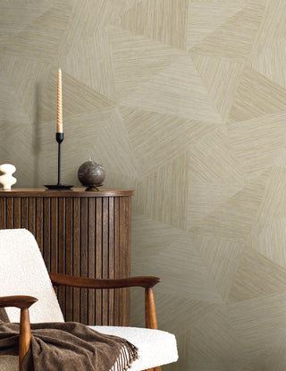 TH92507 geometric textured wallpaper living room unpasted vinyl from the Fiber and Threads collection by Seabrook Designs