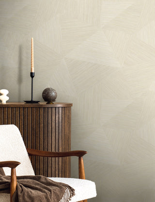 TH92510 geometric textured wallpaper living room unpasted vinyl from the Fiber and Threads collection by Seabrook Designs