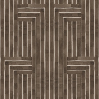 Mitchell Black Chiseled Geometric Wallpaper in shade Brown at Say Decor