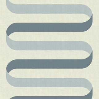 Mitchell Black Folding Ribbon Wallpaper in shade Blue Mist at Say Decor
