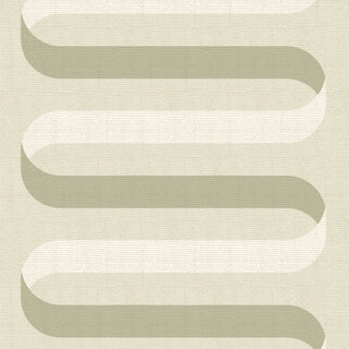 Mitchell Black Folding Ribbon Wallpaper in shade Tusk at Say Decor