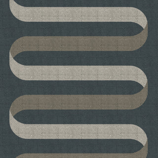 Mitchell Black Folding Ribbon Wallpaper in shade Volcanic at Say Decor