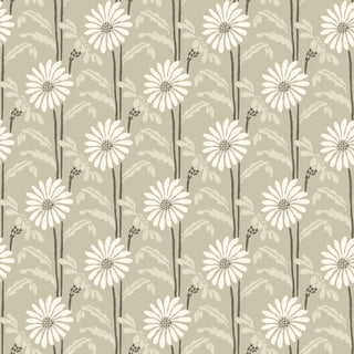 Mitchell Black Woodland Bloom Floral Wallpaper in shade Bone at Say Decor