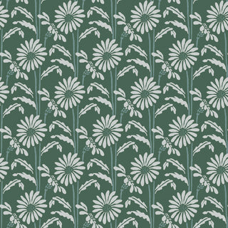 Mitchell Black Woodland Bloom Floral Wallpaper in shade Jade at Say Decor