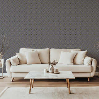 Mitchell Black Shape of Color Moroccan Peacock Geometric Wallpaper