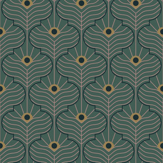 Mitchell Black Shape of Color Moroccan Peacock Geometric Wallpaper