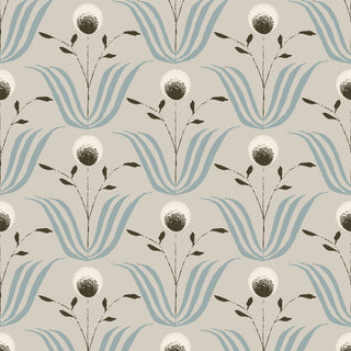Mitchell Black Lady Charlotte Spring Bloom Floral Wallpaper in shade Blue Ivory at Say Decor