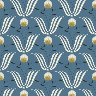 Mitchell Black Lady Charlotte Spring Bloom Floral Wallpaper in shade Blue Salt at Say Decor