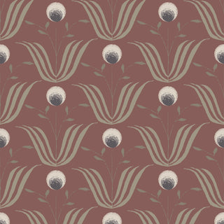 Mitchell Black Lady Charlotte Spring Bloom Floral Wallpaper in shade Burgundy at Say Decor