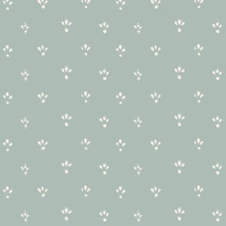Mitchell Black Lady Charlotte Fleur Spot Wallpaper in shade Ash Blue at Say Decor