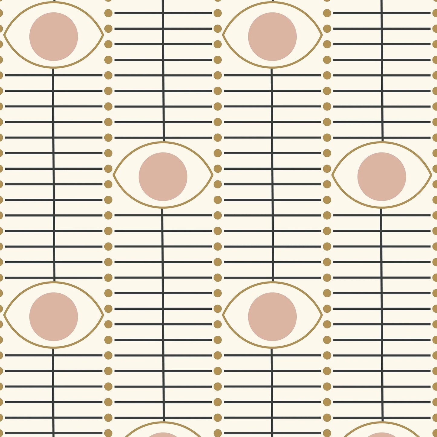 Mitchell Black Chroma Osidan Geometric Wallpaper in shade Blush at Say Decor