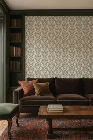 Mitchell Black Botanical Legacy Wayward Petal Wallpaper Living Room in shade Sky Blue at Say Decor