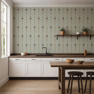 Mitchell Black Château Papers NeoClassical Stripe Wallpaper kitchen in shade Antique Glaze at Say Decor