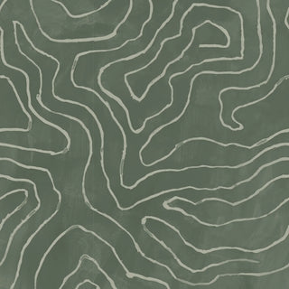 Mitchell Black Paper Abstraction Elevation Wallpaper in shade Sage Taupe at Say Decor