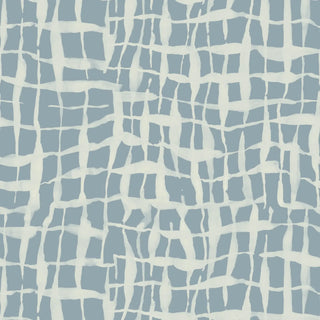 Mitchell Black Paper Abstraction Net Wallpaper in shade Mineral Blue at Say Decor