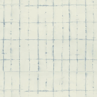 Mitchell Black Paper Abstraction Wash Grid Wallpaper in shade Mineral Blue at Say Decor