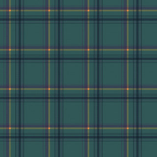 Mitchell Black Heritage Ashcroft Tartan Plaid Wallpaper in shade Blue Ridge at Say Decor
