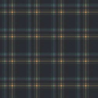 Mitchell Black Heritage Ashcroft Tartan Plaid Wallpaper in shade Onyx at Say Decor