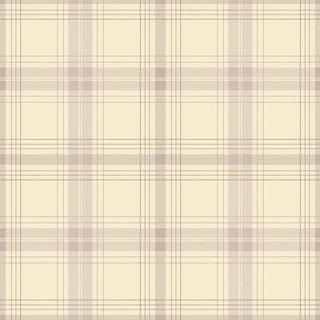 Mitchell Black Heritage Plaid English Check Wallpaper in shade Blush at Say Decor