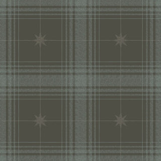 Mitchell Black Heritage Plaid Mariners Grid Wallpaper in shade Ash Blue Cocoa at Say Decor