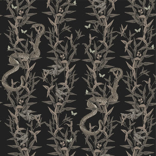 Mitchell Black Stalking Vine Botanical Wallpaper in shade Fossil at Say Decor