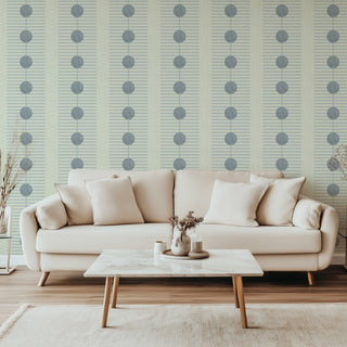 Mitchell Black Forbes Masters Nomalanga Geometric Wallpaper living room in shade Blue at Say Decor