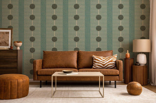 Mitchell Black Forbes Masters Nomalanga Geometric Wallpaper living room in shade Jewel at Say Decor