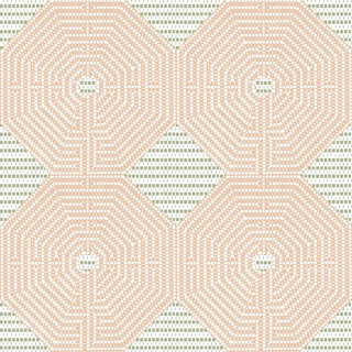 Mitchell Black x Forbes Masters Sade Geometric Wallpaper in shade Peach at Say Decor