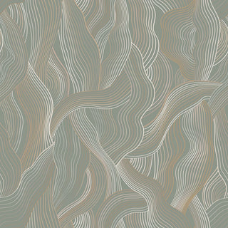 Mitchell Black Meraki Abstract Wallpaper in shade Green Orange at Say Decor