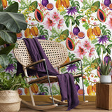 WD10101 fruit wallpaper entryway from Seabrook Designs